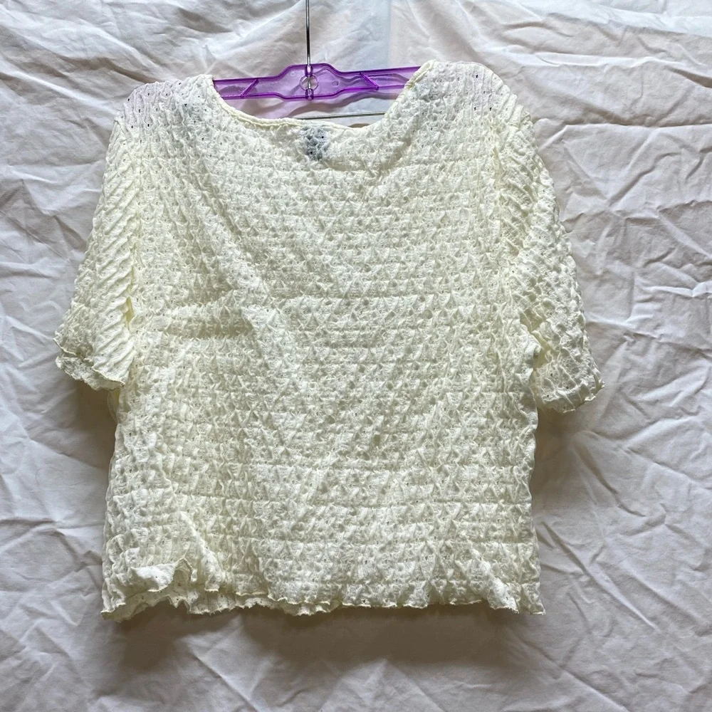 Shein Plus Eyelet Textured Tee - Picture 10 of 15